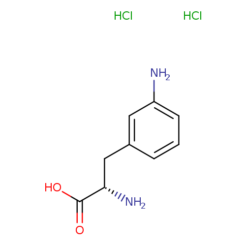 OC(=O)[C@H](Cc1cccc(c1)N)N.Cl.Cl