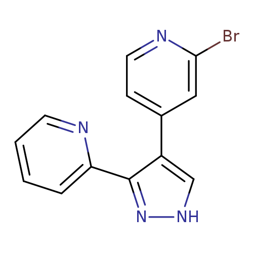 Brc1nccc(c1)c1c[nH]nc1c1ccccn1