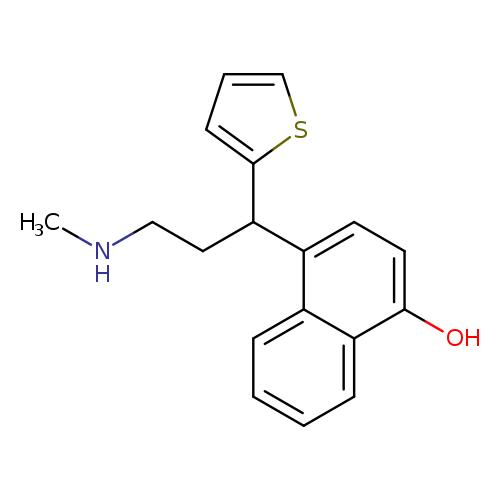 CNCCC(c1ccc(c2c1cccc2)O)c1cccs1