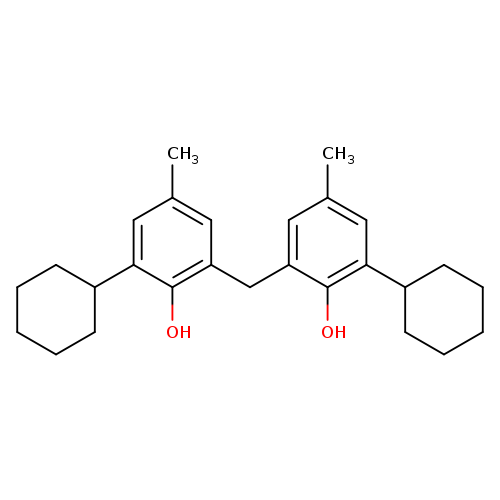 Cc1cc(Cc2cc(C)cc(c2O)C2CCCCC2)c(c(c1)C1CCCCC1)O