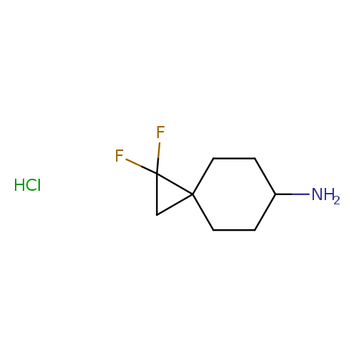 NC1CCC2(CC1)CC2(F)F.Cl