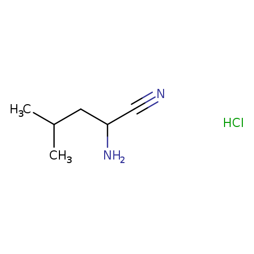 NC(C#N)CC(C)C.Cl
