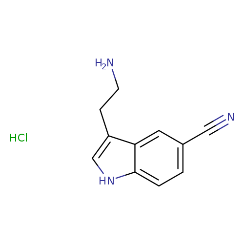 NCCc1c[nH]c2c1cc(C#N)cc2.Cl