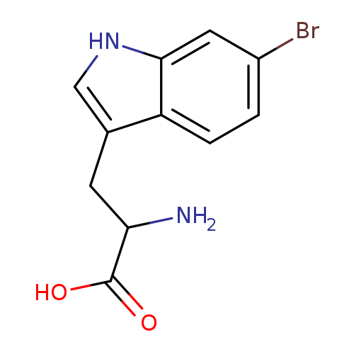 OC(=O)C(Cc1c[nH]c2c1ccc(c2)Br)N