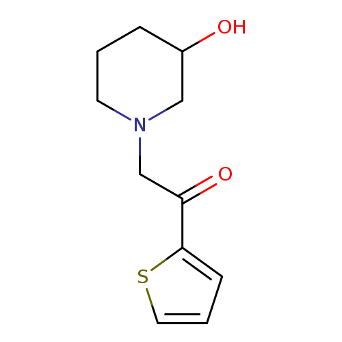 OC1CCCN(C1)CC(=O)c1cccs1