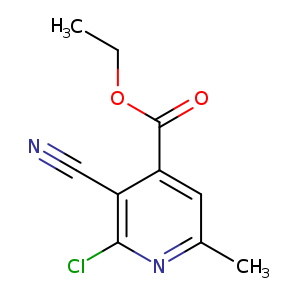 CCOC(=O)c1cc(C)nc(c1C#N)Cl