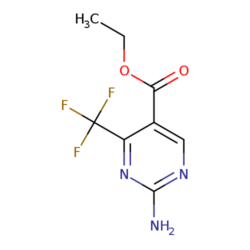 CCOC(=O)c1cnc(nc1C(F)(F)F)N