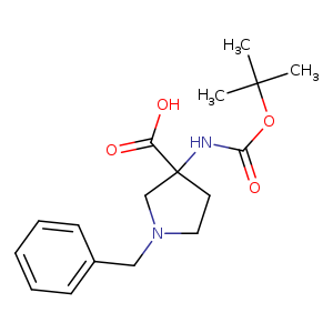 O=C(NC1(CCN(C1)Cc1ccccc1)C(=O)O)OC(C)(C)C
