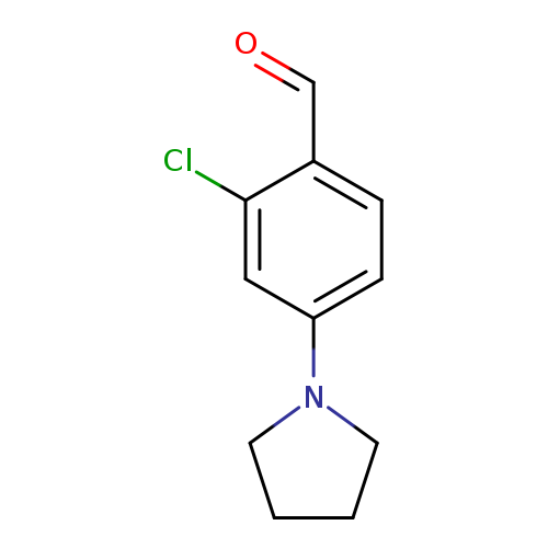 O=Cc1ccc(cc1Cl)N1CCCC1