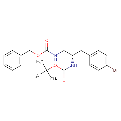 O=C(OCc1ccccc1)NC[C@H](Cc1ccc(cc1)Br)NC(=O)OC(C)(C)C
