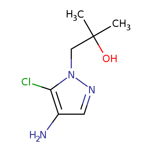 CC(Cn1ncc(c1Cl)N)(O)C