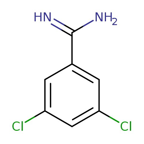 NC(=N)c1cc(Cl)cc(c1)Cl