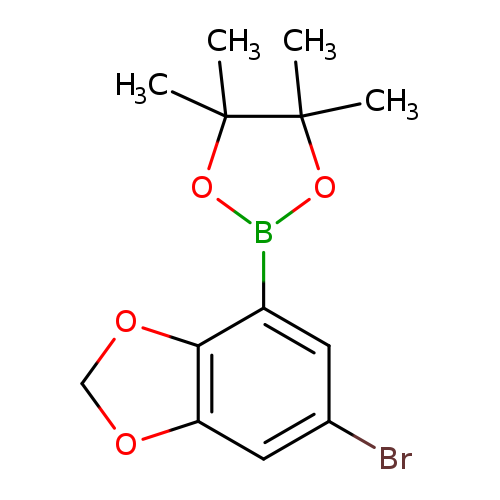 Brc1cc(B2OC(C(O2)(C)C)(C)C)c2c(c1)OCO2