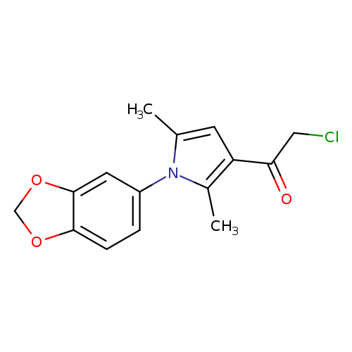 ClCC(=O)c1cc(n(c1C)c1ccc2c(c1)OCO2)C