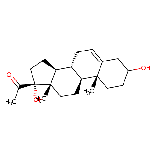 OC1CC[C@]2(C(=CC[C@@H]3[C@@H]2CC[C@]2([C@H]3CC[C@]2(O)C(=O)C)C)C1)C