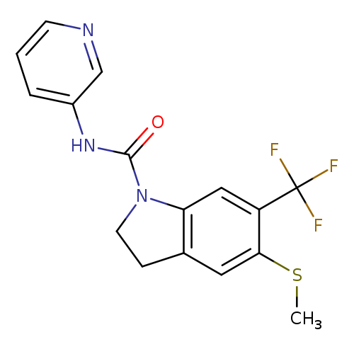 CSc1cc2CCN(c2cc1C(F)(F)F)C(=O)Nc1cccnc1