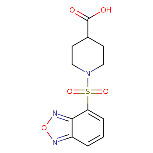 OC(=O)C1CCN(CC1)S(=O)(=O)c1cccc2c1non2