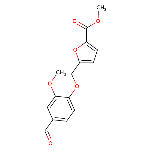 O=Cc1ccc(c(c1)OC)OCc1ccc(o1)C(=O)OC