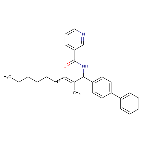 CCCCCCC=C(C(c1ccc(cc1)c1ccccc1)NC(=O)c1cccnc1)C