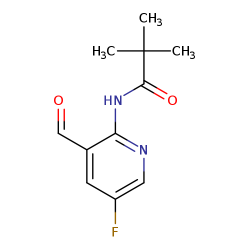 O=Cc1cc(F)cnc1NC(=O)C(C)(C)C