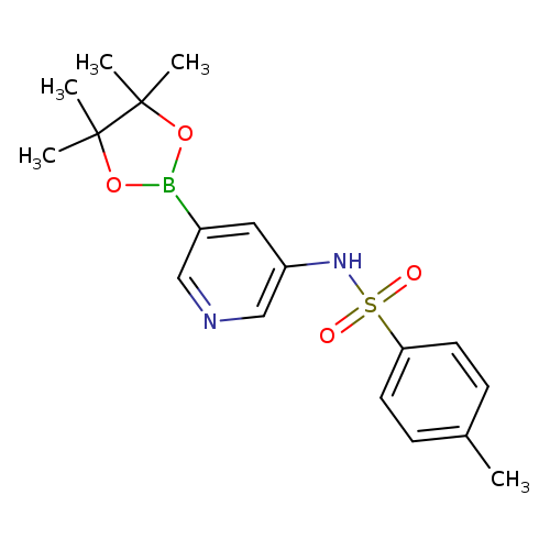 Cc1ccc(cc1)S(=O)(=O)Nc1cncc(c1)B1OC(C(O1)(C)C)(C)C