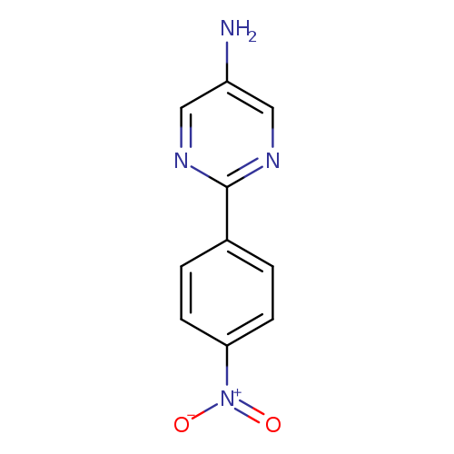 Nc1cnc(nc1)c1ccc(cc1)[N+](=O)[O-]