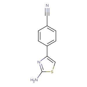 N#Cc1ccc(cc1)c1csc(n1)N