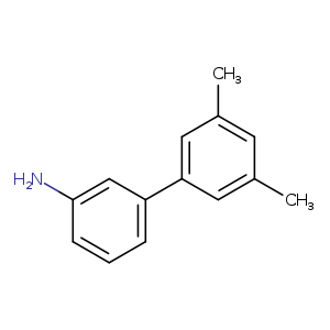 Nc1cccc(c1)c1cc(C)cc(c1)C