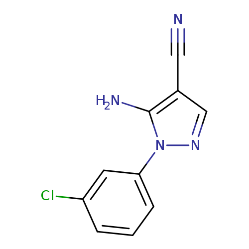 N#Cc1cnn(c1N)c1cccc(c1)Cl