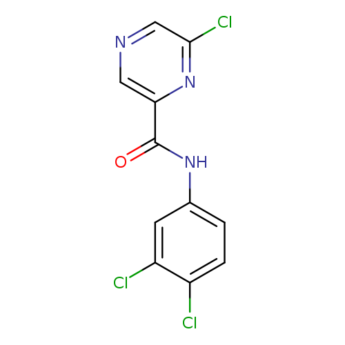 Clc1cncc(n1)C(=O)Nc1ccc(c(c1)Cl)Cl