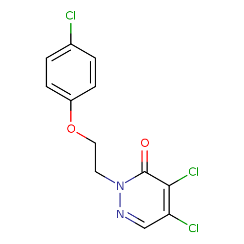 Clc1ccc(cc1)OCCn1ncc(c(c1=O)Cl)Cl