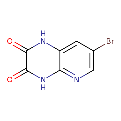 Brc1cnc2c(c1)[nH]c(=O)c(=O)[nH]2
