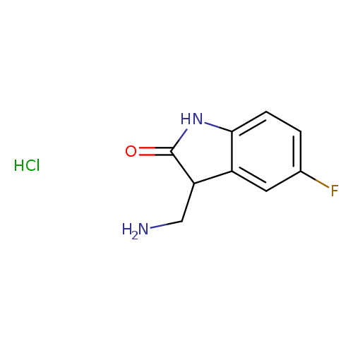NCC1C(=O)Nc2c1cc(F)cc2.Cl