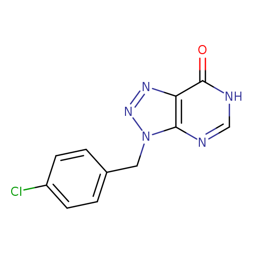 Clc1ccc(cc1)Cn1nnc2c1nc[nH]c2=O