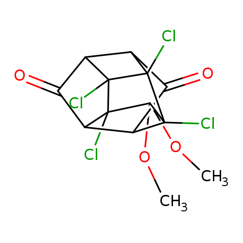 COC1(OC)C2(Cl)C3C4C1(Cl)C1(C2(Cl)C(C3=O)C1C4=O)Cl