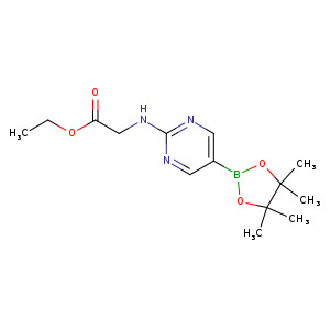 CCOC(=O)CNc1ncc(cn1)B1OC(C(O1)(C)C)(C)C