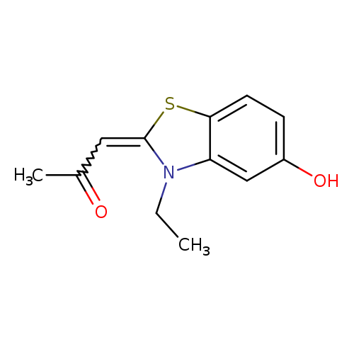 CCn1c(=CC(=O)C)sc2c1cc(O)cc2