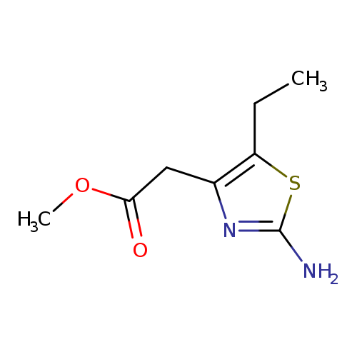 COC(=O)Cc1nc(sc1CC)N