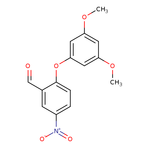 COc1cc(cc(c1)OC)Oc1ccc(cc1C=O)[N+](=O)[O-]
