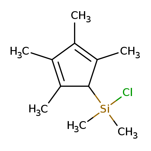 CC1=C(C)C(=C(C1[Si](Cl)(C)C)C)C