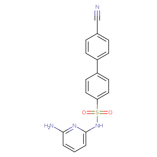 N#Cc1ccc(cc1)c1ccc(cc1)S(=O)(=O)Nc1cccc(n1)N