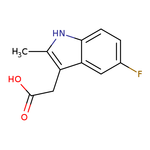 Cc1c(CC(=O)O)c2c([nH]1)ccc(c2)F