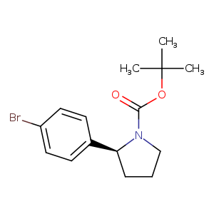 Brc1ccc(cc1)[C@@H]1CCCN1C(=O)OC(C)(C)C