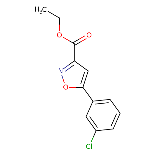 CCOC(=O)c1noc(c1)c1cccc(c1)Cl