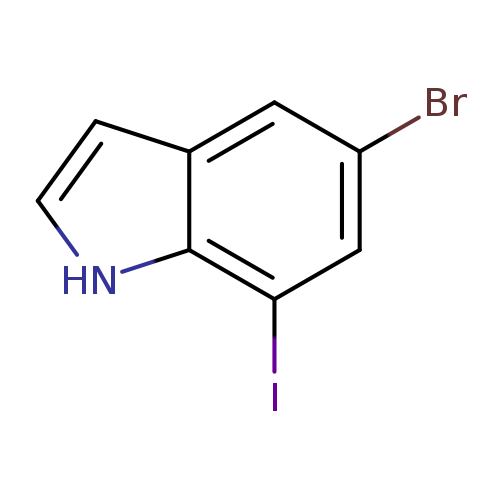 Brc1cc(I)c2c(c1)cc[nH]2