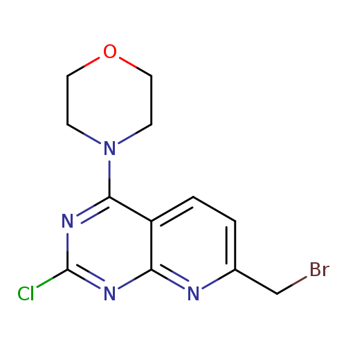 BrCc1ccc2c(n1)nc(nc2N1CCOCC1)Cl