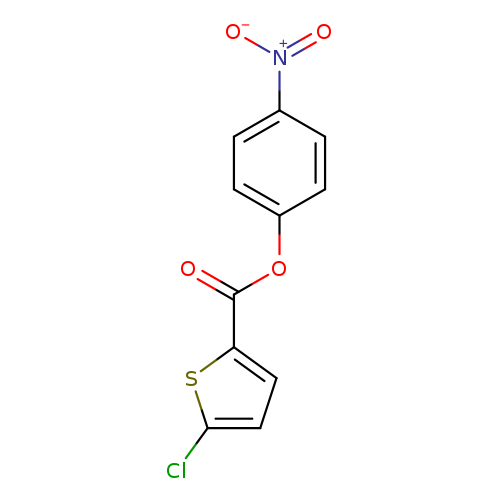 O=C(c1ccc(s1)Cl)Oc1ccc(cc1)[N+](=O)[O-]