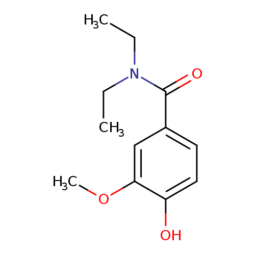 CCN(C(=O)c1ccc(c(c1)OC)O)CC