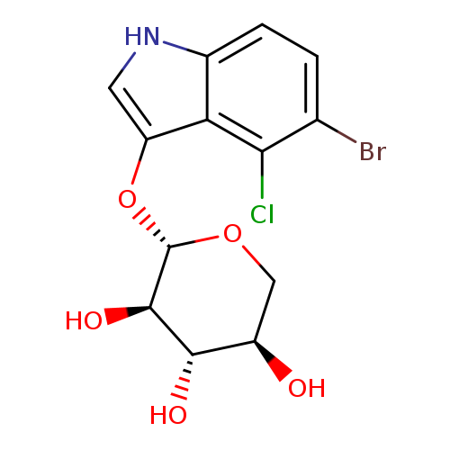 O[C@H]1[C@H](Oc2c[nH]c3c2c(Cl)c(Br)cc3)OC[C@H]([C@@H]1O)O