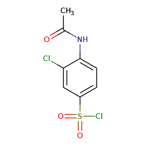 CC(=O)Nc1ccc(cc1Cl)S(=O)(=O)Cl